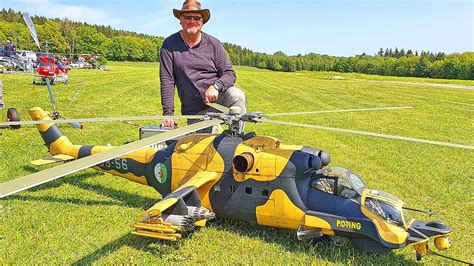 Giant Xxl Mi Rc Turbine Helicopter Russian Superhind Flight