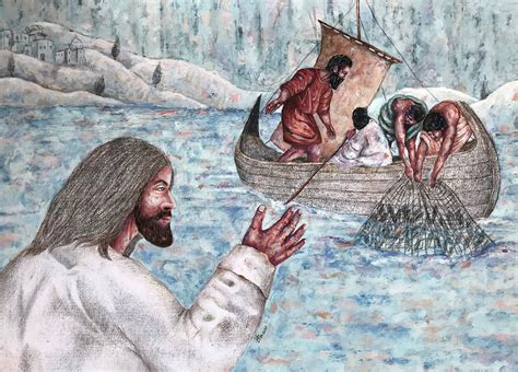 Jesus And The Miraculous Catch Of Fish Etsy