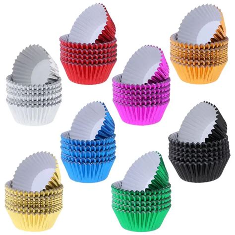 100pcs Paper Cupcake Cup Aluminium Foil Muffin Baking Cups Liners