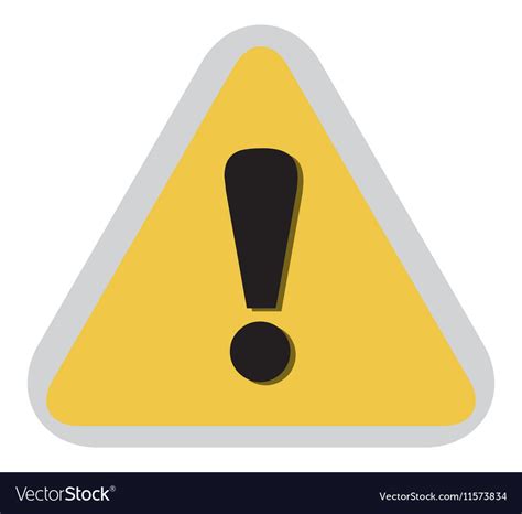 Alert Symbol Isolated Icon Royalty Free Vector Image