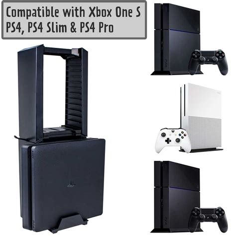 Universal Game Storage Tower and PS4 / Xbox One S Vertical Stand | ADZ Gaming