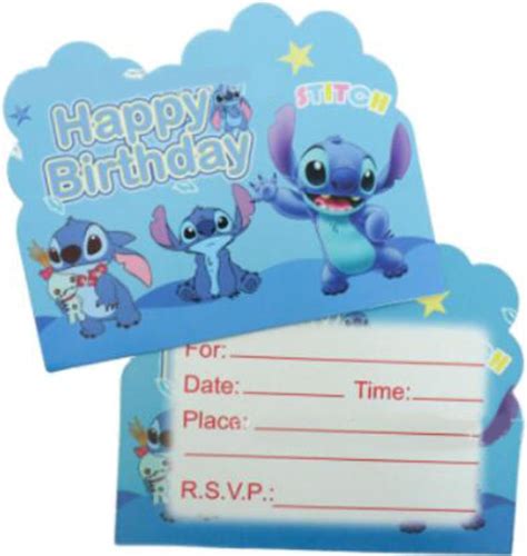 Décorations Anniversaire Stitch and Angel Cartes d Invitation Lilo and