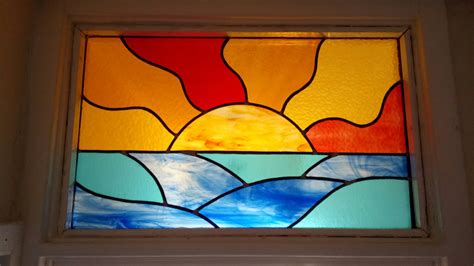 A Beautiful Sunset Painting Beautiful Sunset Stained Glass