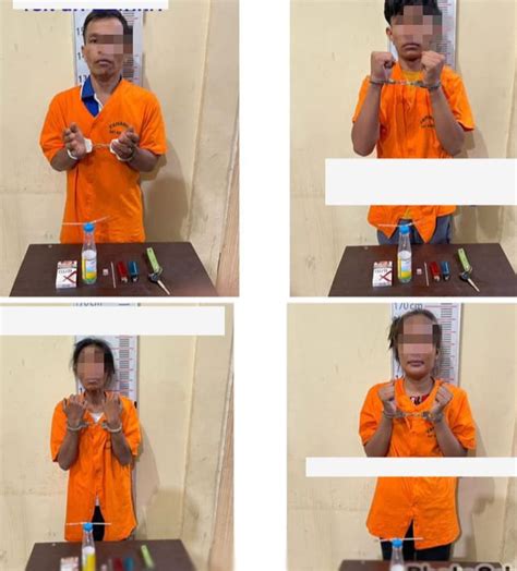 Lagi Asyik Pesta Sabu Dua Pasangan Digerebek Polisi Langkat