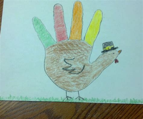 How To Draw A Turkey With Your Hand At Drawing Tutorials