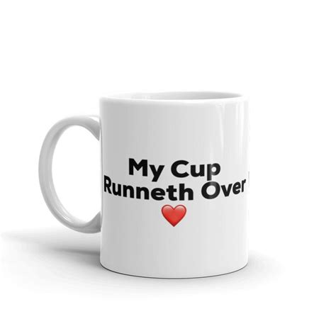 My Cup Runneth Over Mug Coffee Mug Christian Gifts for Her - Etsy