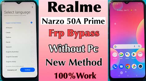 Realme Narzo 50a Prime Frp Bypass Without Pc Realme Narzo Google