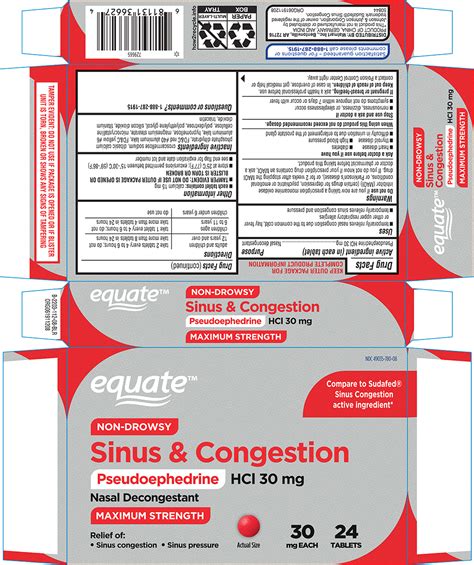 Dailymed Sinus And Congestion Non Drowsy Pseudoephedrine Hcl Tablet Film Coated