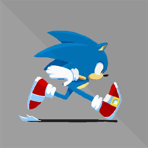 Pixilart Sonic Running Shade By Cyclonealt