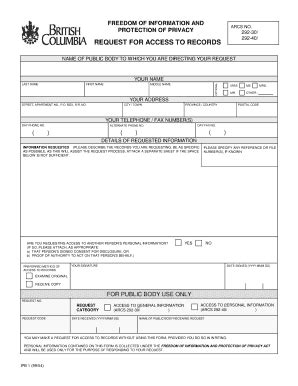 Fillable Online Islandstrust Bc Foi Request Form Islands Trust