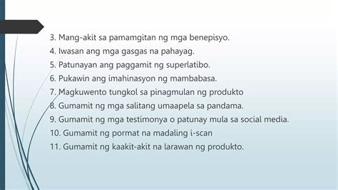 Mga Katangian At Kalikasan Ng Deskripsyon Ng Produktopptx