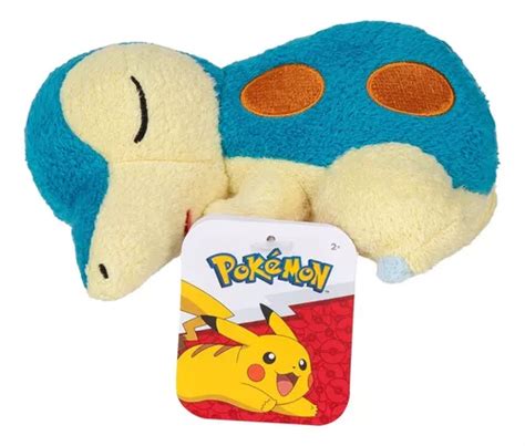 Pokemon Peluche Sleeping Cyndaquil De Cm Color Celeste Cuotas Sin