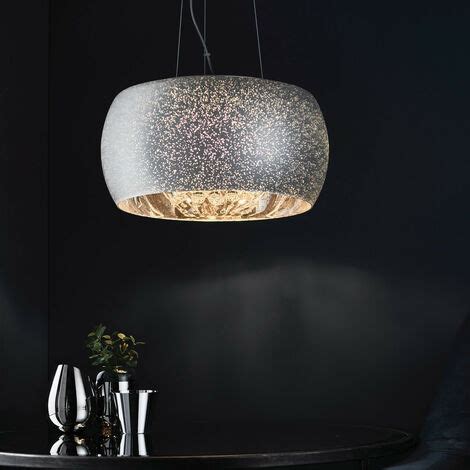 Endon Lighting Eclipse Colgante Efecto Plateado Cristal Y Gotas De