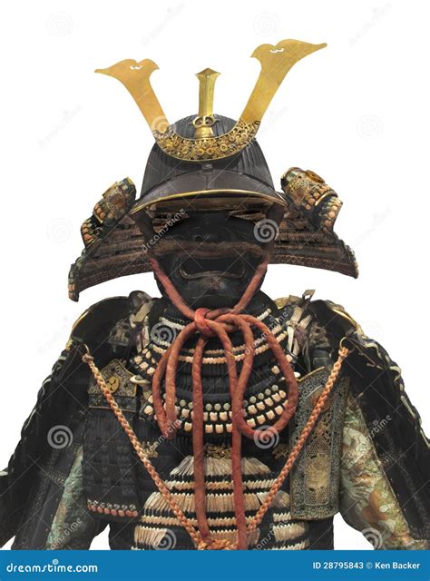 Japanese Samurai Warrior Helmet And Armor Isolated Stock Image Image