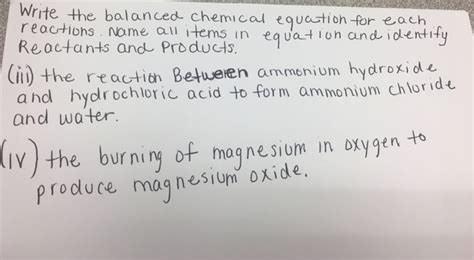 Chemical Reaction Equation For Ammonium Chloride And Water Tessshebaylo