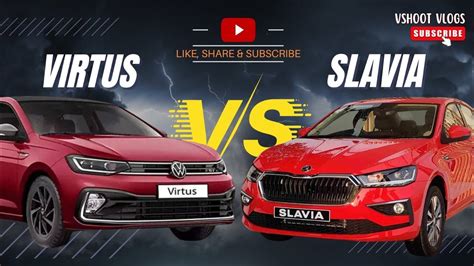 Volkswagen Virtus VS Skoda Slavia Compact Car Comparison