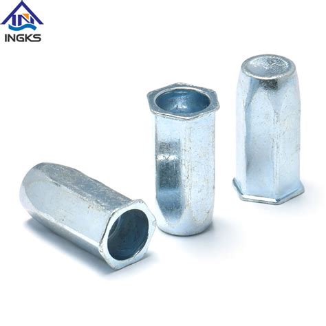 Carbon Steel Zinc Plated Full Hex Body Reduced Head Blind Rivet Nuts