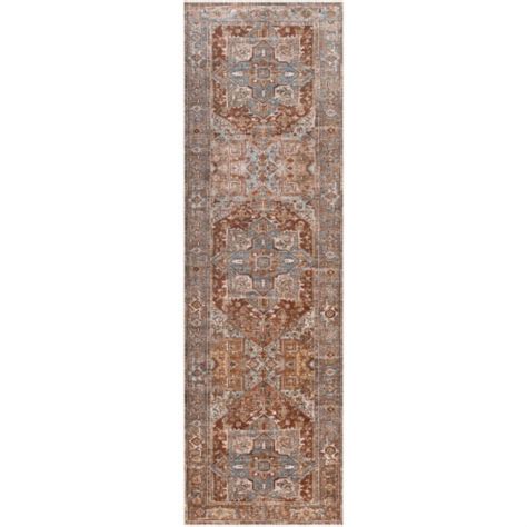 Mark Day St Johns Traditional Burnt Orange Washable Area Rug 2 6 X 8