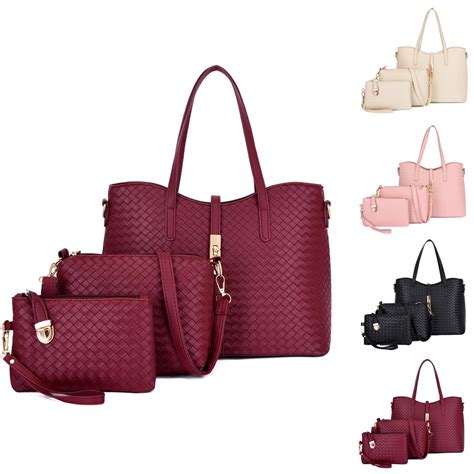 Women Bag 3 Pieces Women Bag Set Large Capacity Handbag Shoulder Bag ...