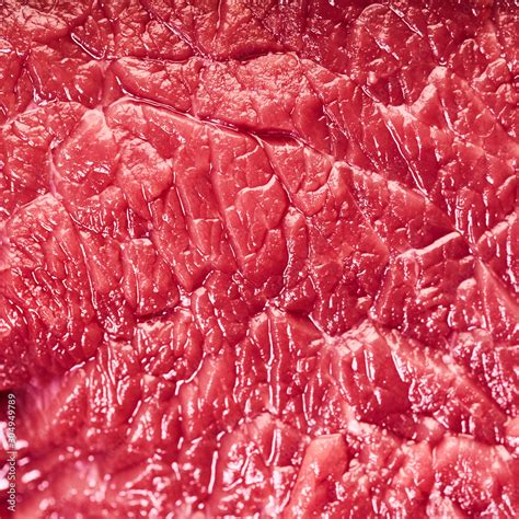 Beef Meat Texture Closeup Foto De Stock Adobe Stock