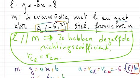 Wiskunde Klas 2 Havo VWO Lineaire Formule Opstellen