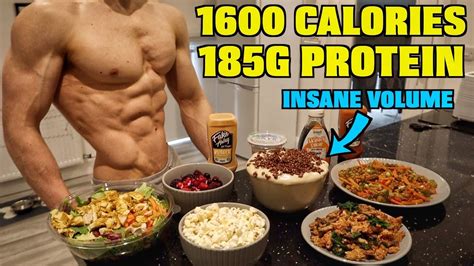 Full Day Of Eating 1600 Calories Insane Volume Super High Protein Diet For Fat Loss Youtube