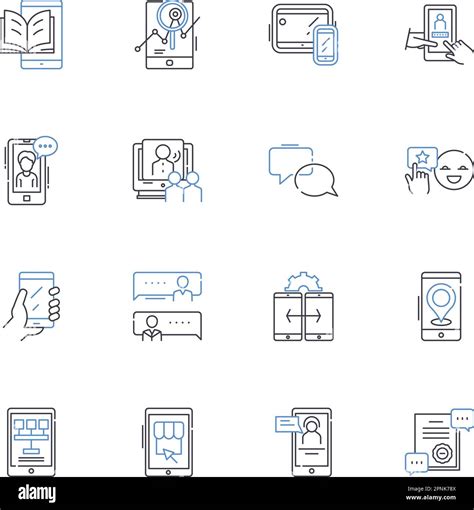 Connected Device Line Icons Collection IoT Smart Wireless Connected