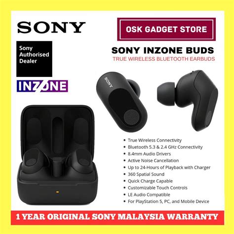 Sony WF G700N INZONE BUDS Wireless Gaming Noise Cancelling Earbuds 1