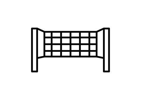 Volleyball Net Icon Summer Design Template Vector Isolated Illustration