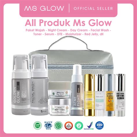 Jual MS GLOW All PRODUK PAKET WAJAH WHITENING ACNE ULTMATE LUMINOUS