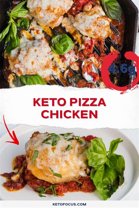 Skillet Keto Pizza Chicken Recipe With Tomatoes Mozzarella And Bacon Ketofocus