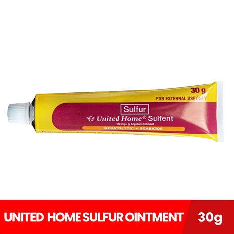 United Home Sulfur Ointment 30g For Pimples And Scabies Health