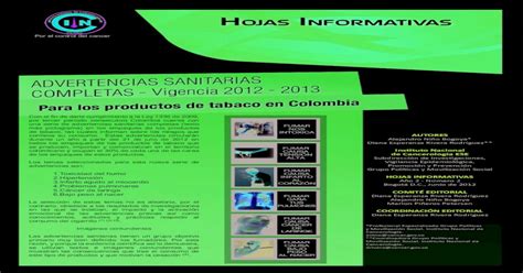 Pdf Instituto Nacional De Cancerologia Hojas Informativas