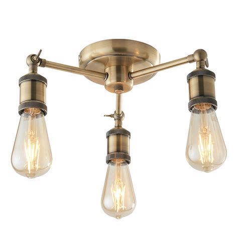 Antique Brass Ceiling Lights Flush Semi | Shelly Lighting