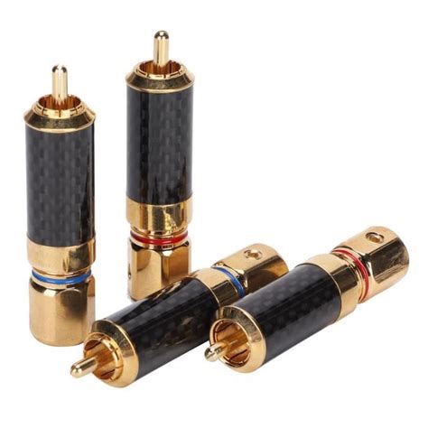 Prise Lotus audio Preffair 4PCS EJ LIFE R1701 Plaqué Or Fibre