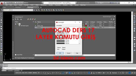 Autocad Ders Layer Komutu Giri Youtube