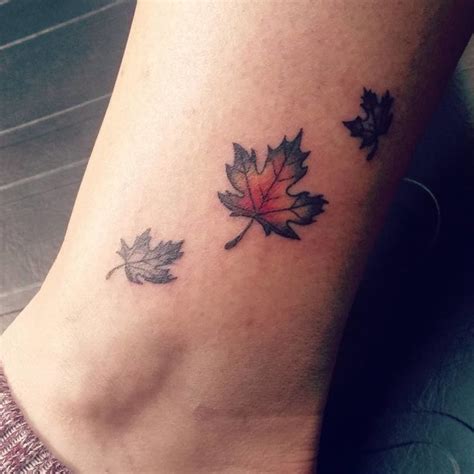 Ankle Leaves Fall Tattoo 40 Tattoos For People Who Are