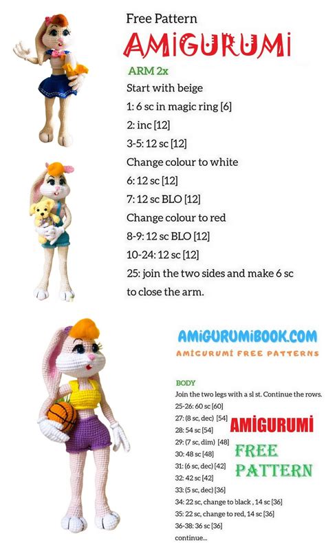 Lola Bunny Amigurumi Free Pattern Free Amigurumi Crochet Patterns