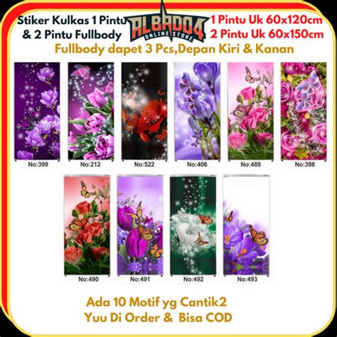 Jual Stiker Kulkas Pintu Full Body Dan Pintu Full Body Motif Kupu