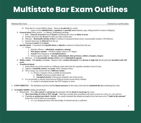 Mbe Multistate Bar Exam Outlines All Subject Areas Mbe Preparation