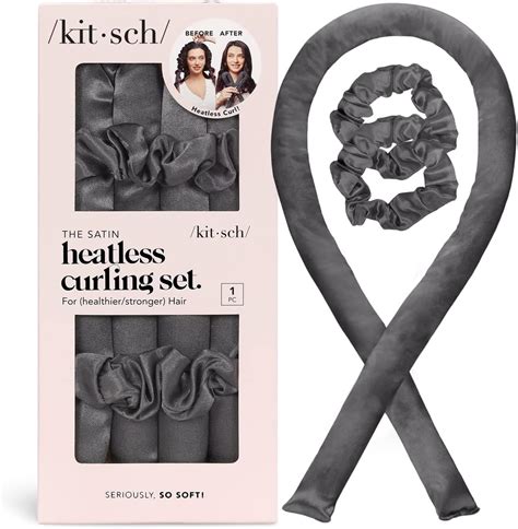 Kitsch Satin Heatless Curling Set Heatless Curlers Headband For Short