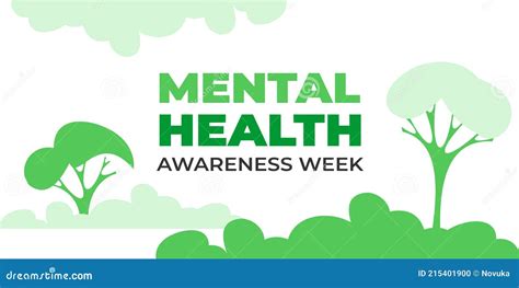 National Mental Health Awareness Week Vector Web Banner For Social Media Poster Card Flyer