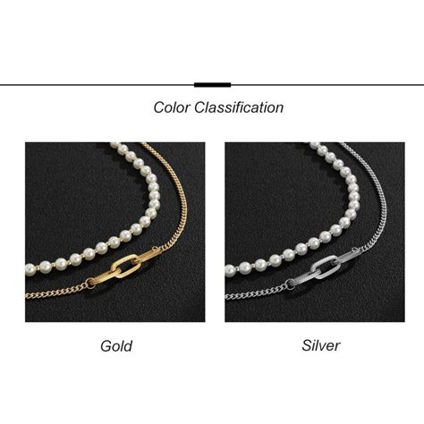 Style Necklace Fashion Jewelry Men Clavicle Chain Imitation Pearl