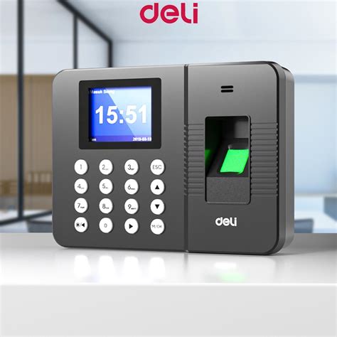 Deli Fingerprint Attendance Machine Fingerprint Recognition Tft