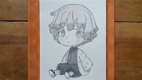 Chibi Anime Drawing Zenitsu Agatsuma Demon Slayer Kimetsu No Yaiba