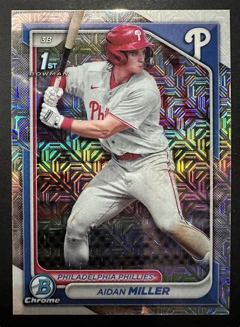 2024 Bowman Chrome Prospects Mega Box Mojo Refractor BCP 27 Aidan