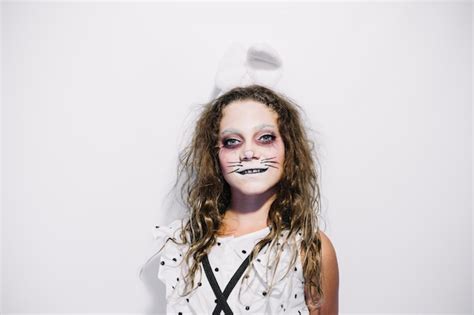 Free Photo | Woman with rabbit face paint