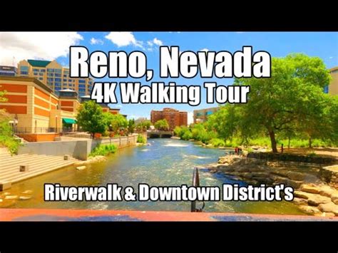 Reno Nevada 4K Walking Tour Riverwalk South Virginia St And