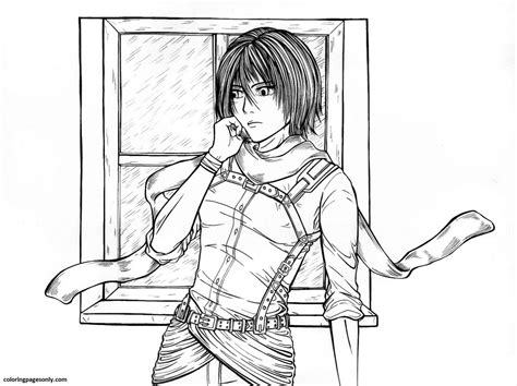 Dibujos Para Colorear De Ackerman Mikasa Aot Dibujos Para Colorear De