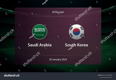 Saudi Arabia Vs South Korea Knockout Stage Asia Royalty Free Stock